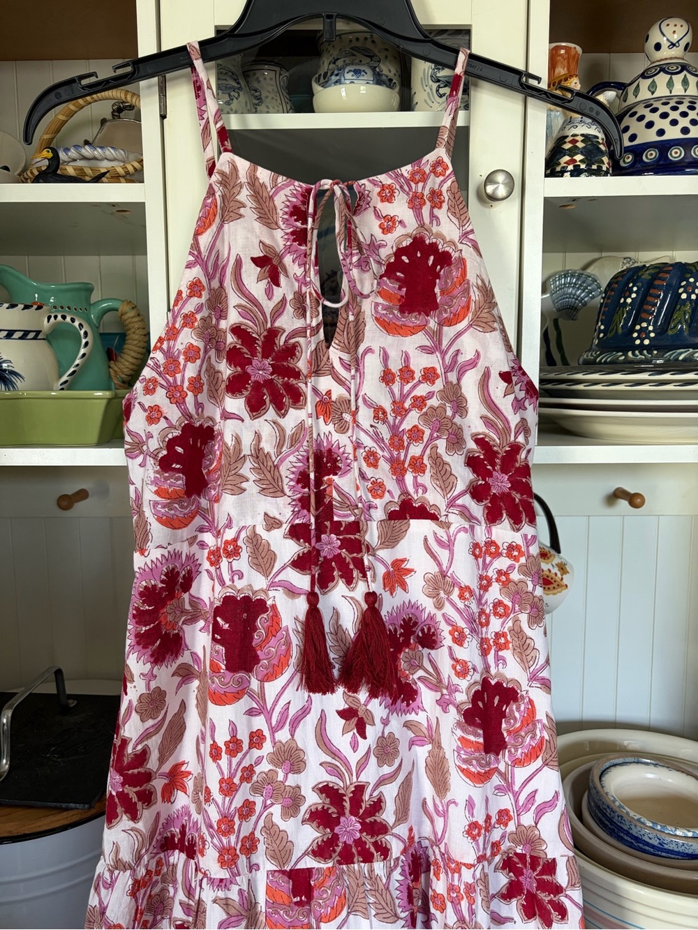 Jude Connally Anita Maxi Dress Sz 12 Pink and Red Floral Print - Picture 2 of 10